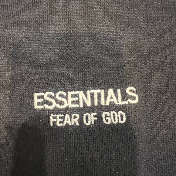 FEAR OF GOD ESSENTIAL Men's Long Sleeves Polo Shirt Size M In Black - Picture 5 of 8